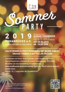 Sommerparty 2019 Plakat- OsnaBRÜCKE